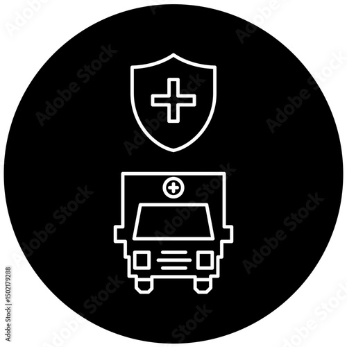 protected ambulance icon design