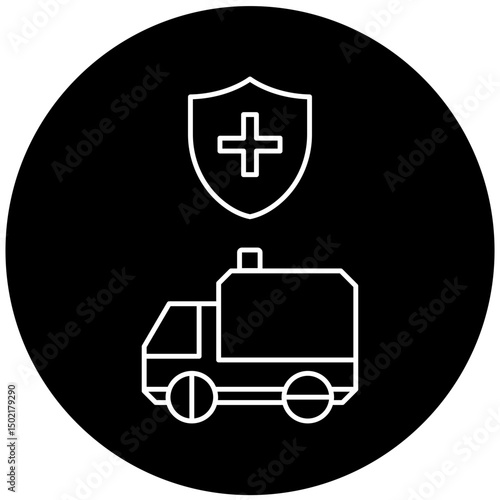 protected ambulance icon design