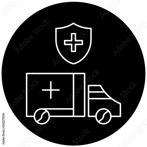 protected ambulance icon design