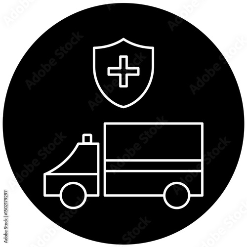 protected ambulance icon design