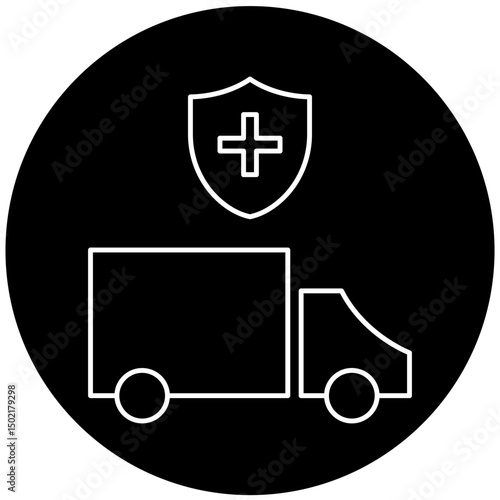 protected ambulance icon design