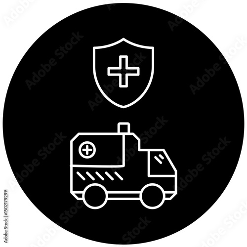 protected ambulance icon design