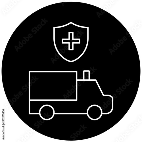 protected ambulance icon design