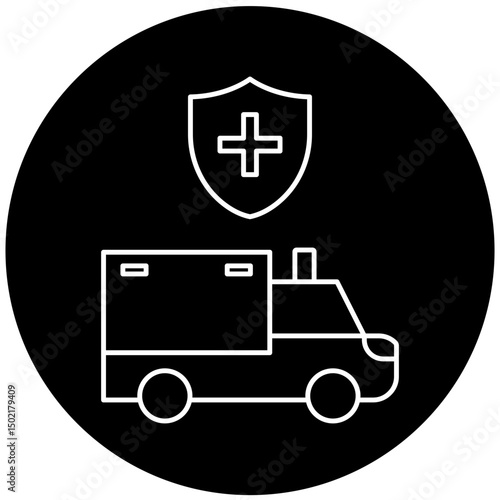 protected ambulance icon design