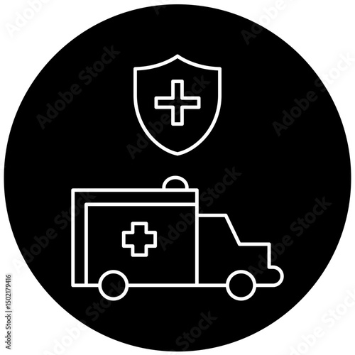 protected ambulance icon design