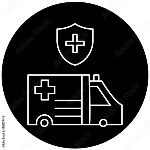 protected ambulance icon design