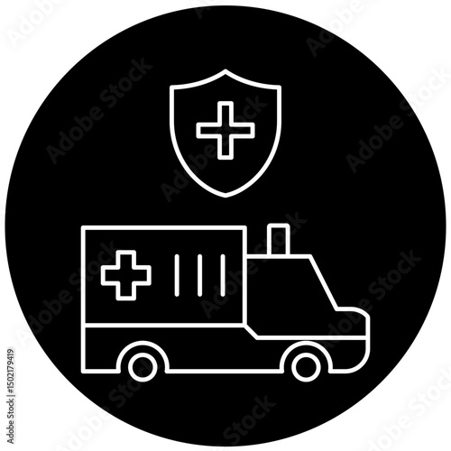protected ambulance icon design