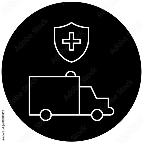 protected ambulance icon design