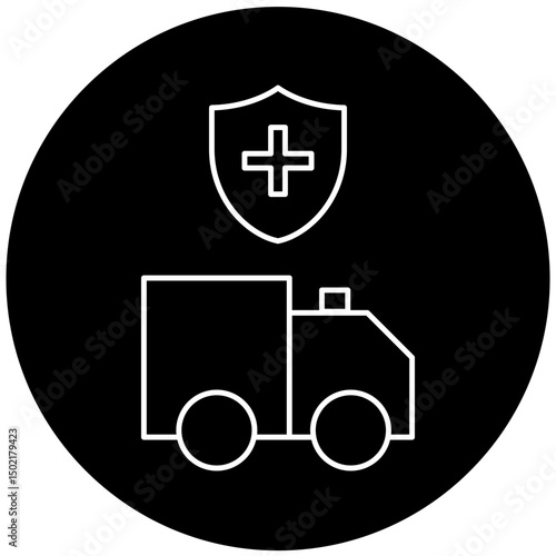 protected ambulance icon design