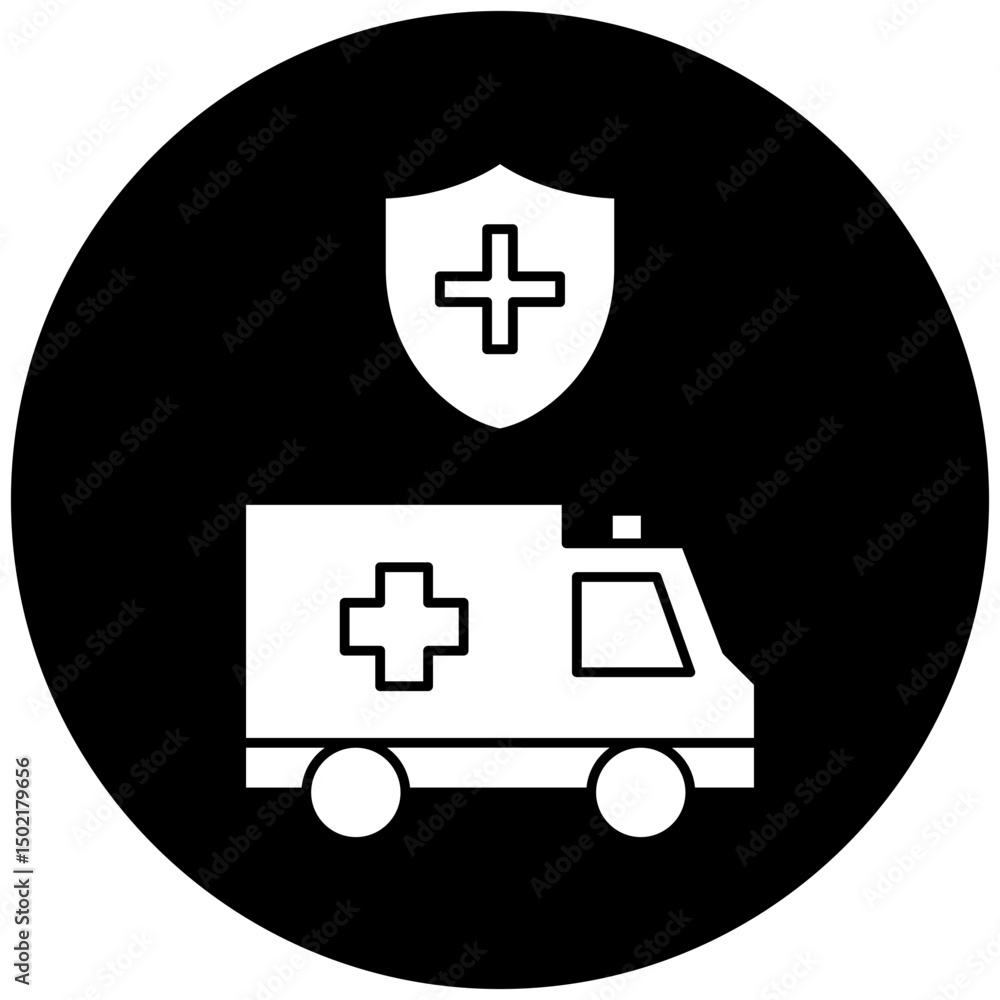 Obraz premium protected ambulance icon design