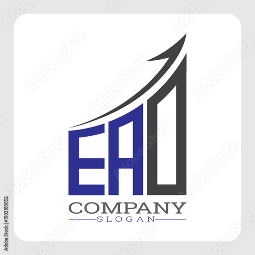 EAD Company Logo Design Growth vector, EAD Upward Arrow Business Success Logo vector, EAD Corporate Branding Logo , EAD logo design, EAD simple and modern logo, EAD business finance logo design, etc.