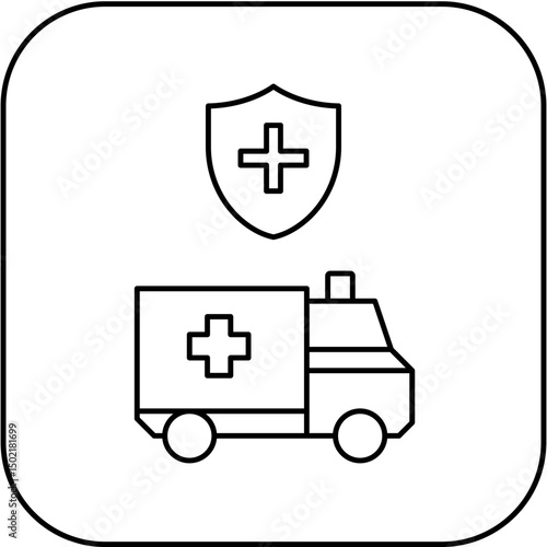 protected ambulance icon design