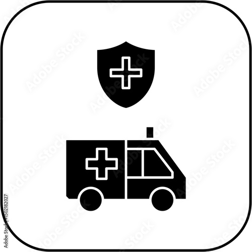 protected ambulance icon design