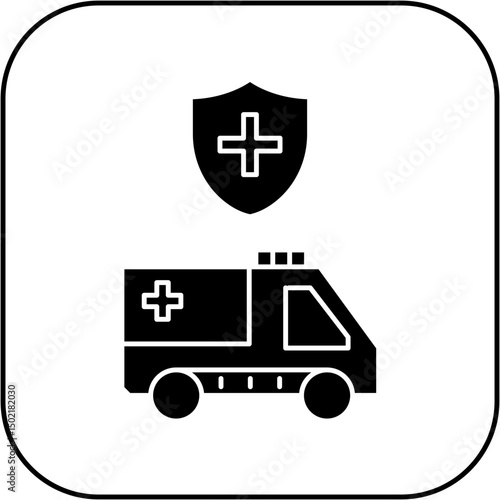 protected ambulance icon design
