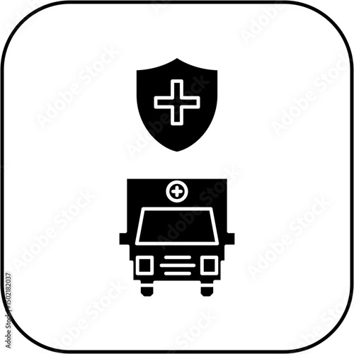protected ambulance icon design