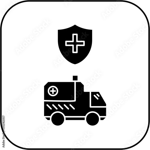 protected ambulance icon design