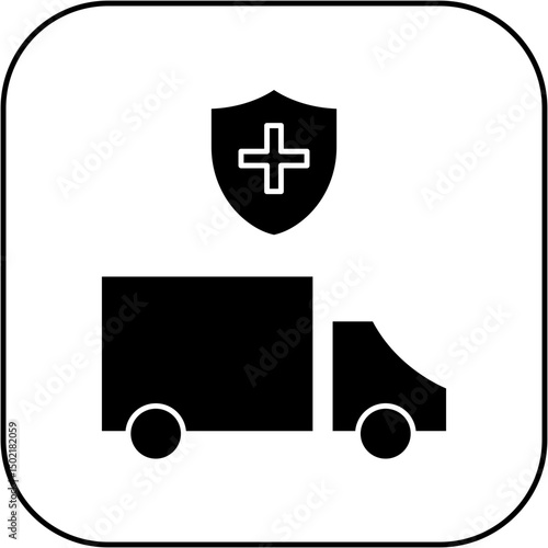 protected ambulance icon design