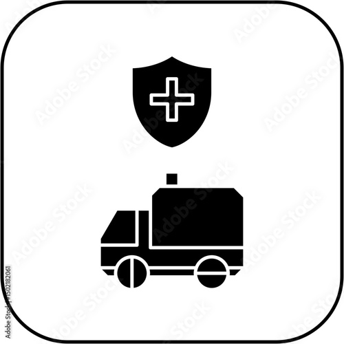 protected ambulance icon design