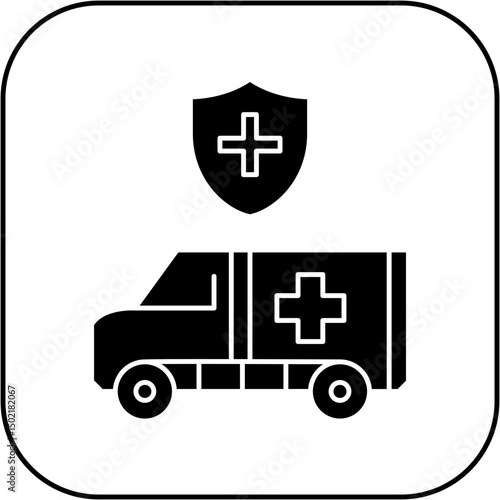 protected ambulance icon design
