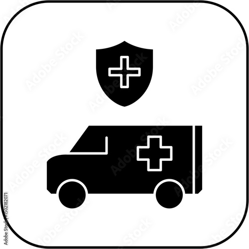 protected ambulance icon design