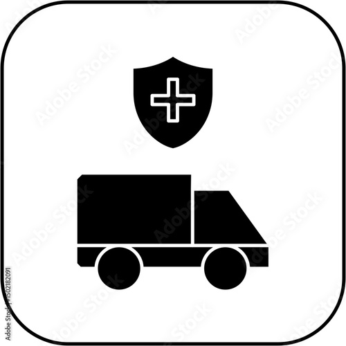 protected ambulance icon design