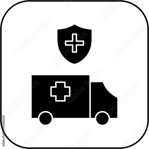 protected ambulance icon design