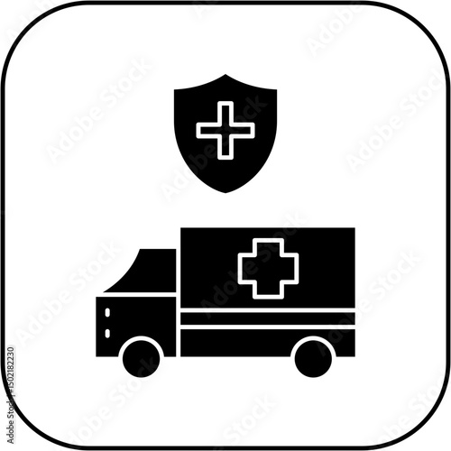 protected ambulance icon design
