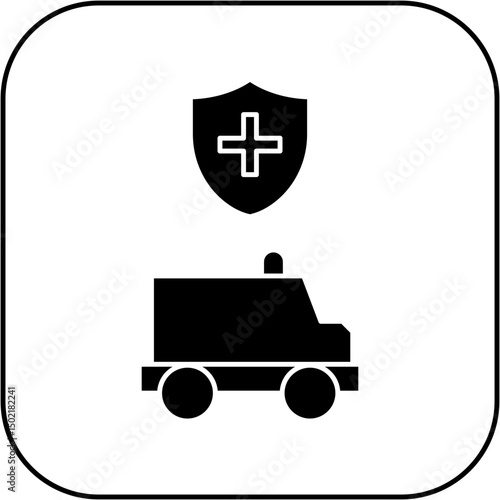 protected ambulance icon design