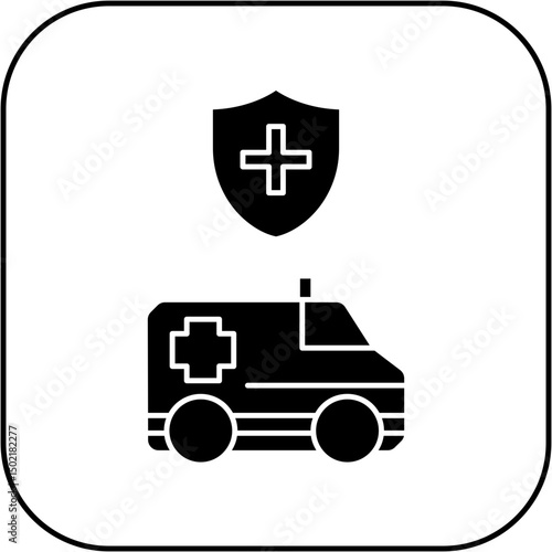 protected ambulance icon design