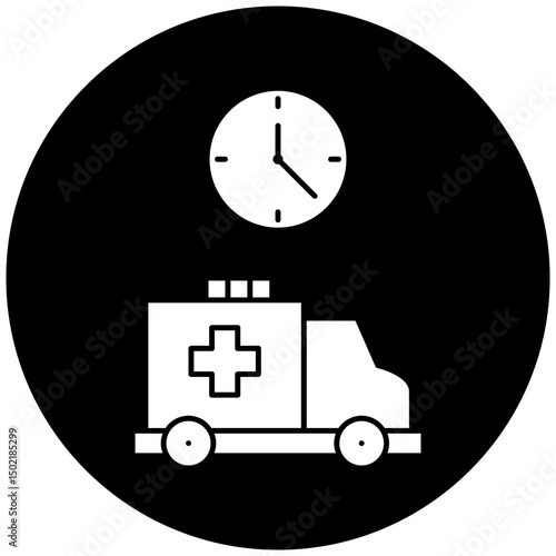  ambulance time icon design