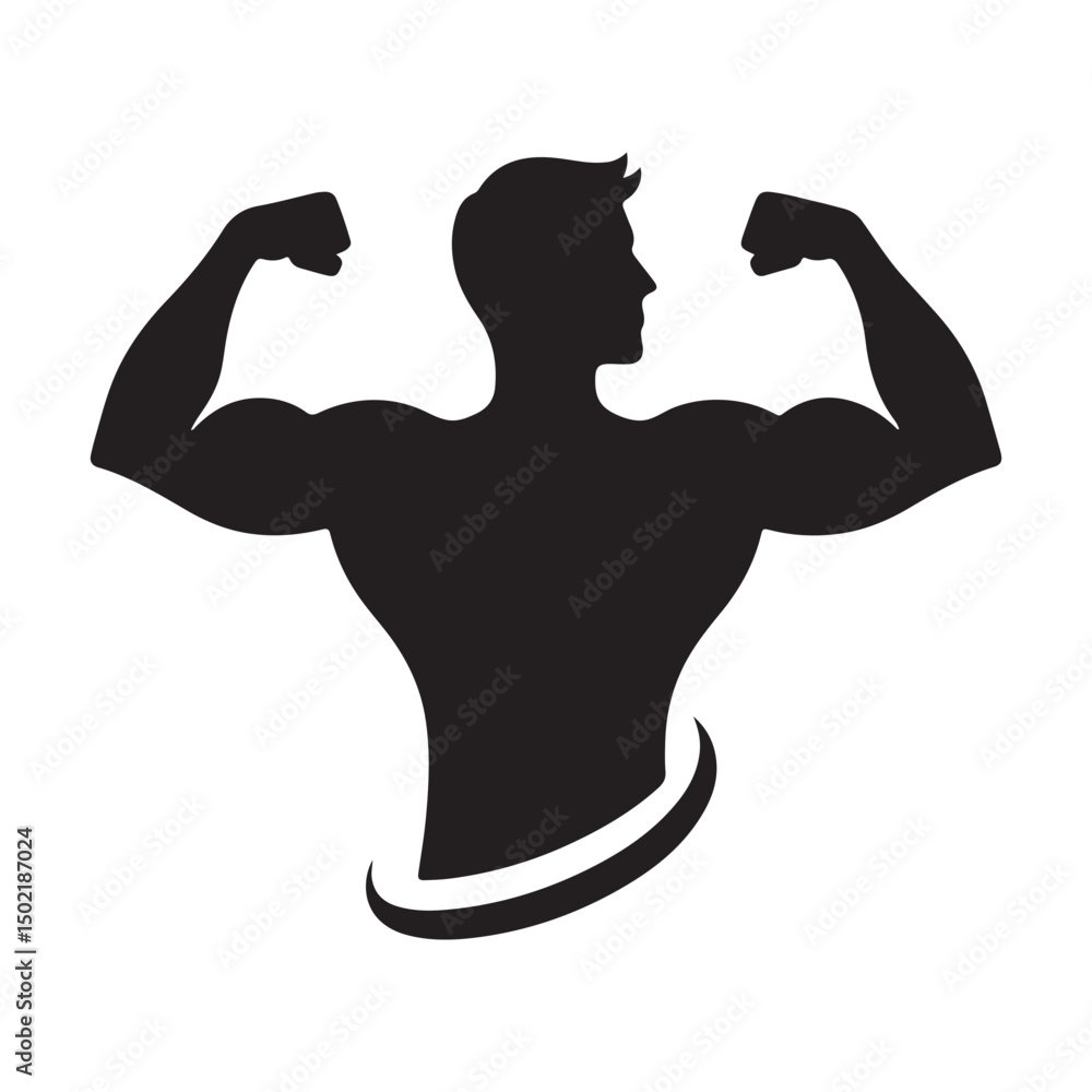 Fototapeta premium body builder silhouette