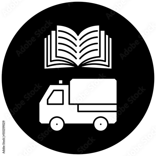 car ambulance manual book icon design