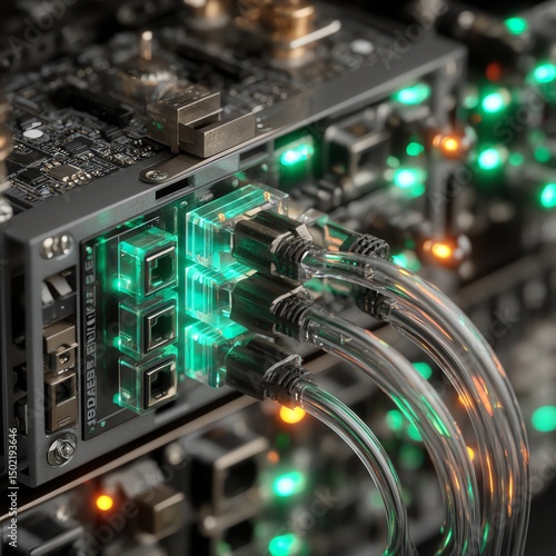 Hyper-realistic photo of a compact 2U computer, sleek and modern, perfect for tech, server, and IT design projects.