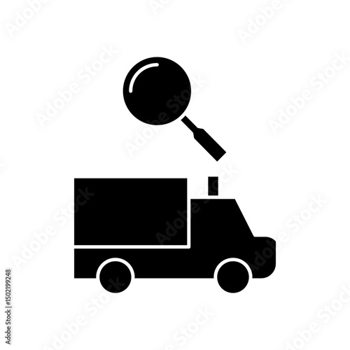 ambulance search icon design