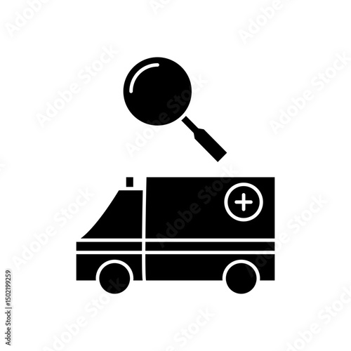 ambulance search icon design