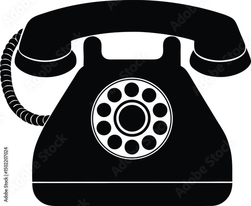 Telephone silhouette vector illustration