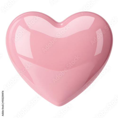 pink heart on white background