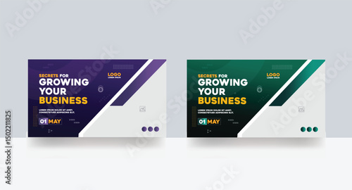 Thumbnail design for youtube business banner templates