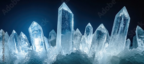 Cluster of crystalline quartz gems