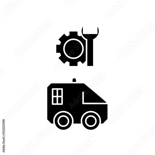 ambulance repair icon design