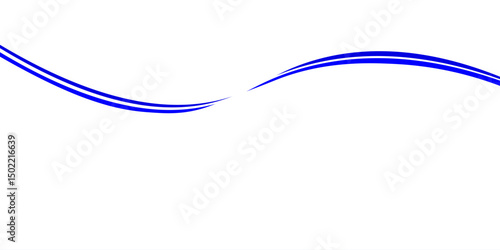Abstract Futuristic Wavy Blue White Background, Modern Design Concept Overlapping shining blue waves
