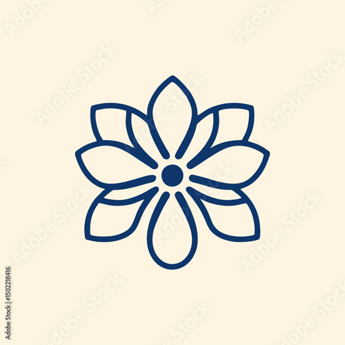 Unique flower logo design illustrating elegance and artistic flair in professional branding solutions.