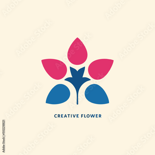 Elegant flower logo design representing creativity and charm for distinctive brand identity.