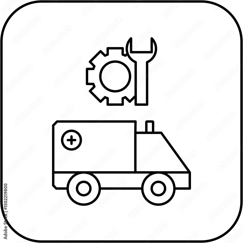 ambulance repair icon design ambulance repair icon design