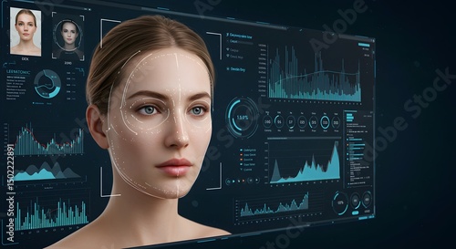 Facial Recognition Tech Data Analysis Biometrics AI
