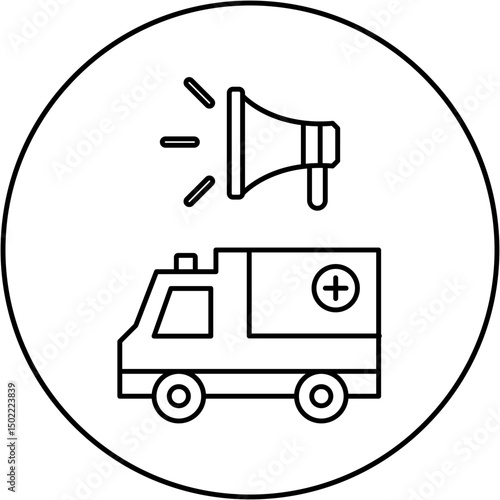 Wallpaper Mural ambulance speaker icon design Torontodigital.ca
