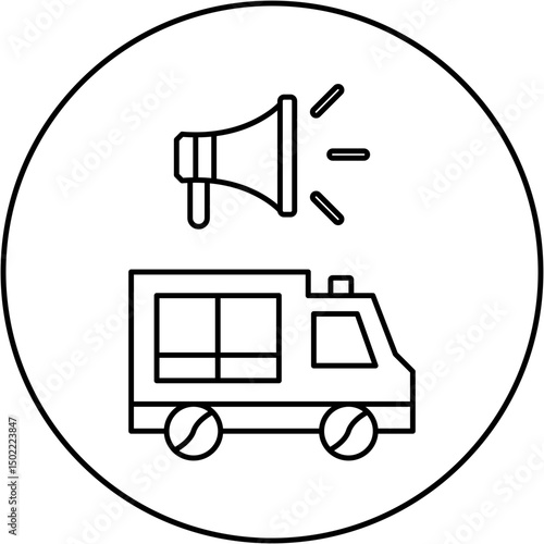 Wallpaper Mural ambulance speaker icon design Torontodigital.ca