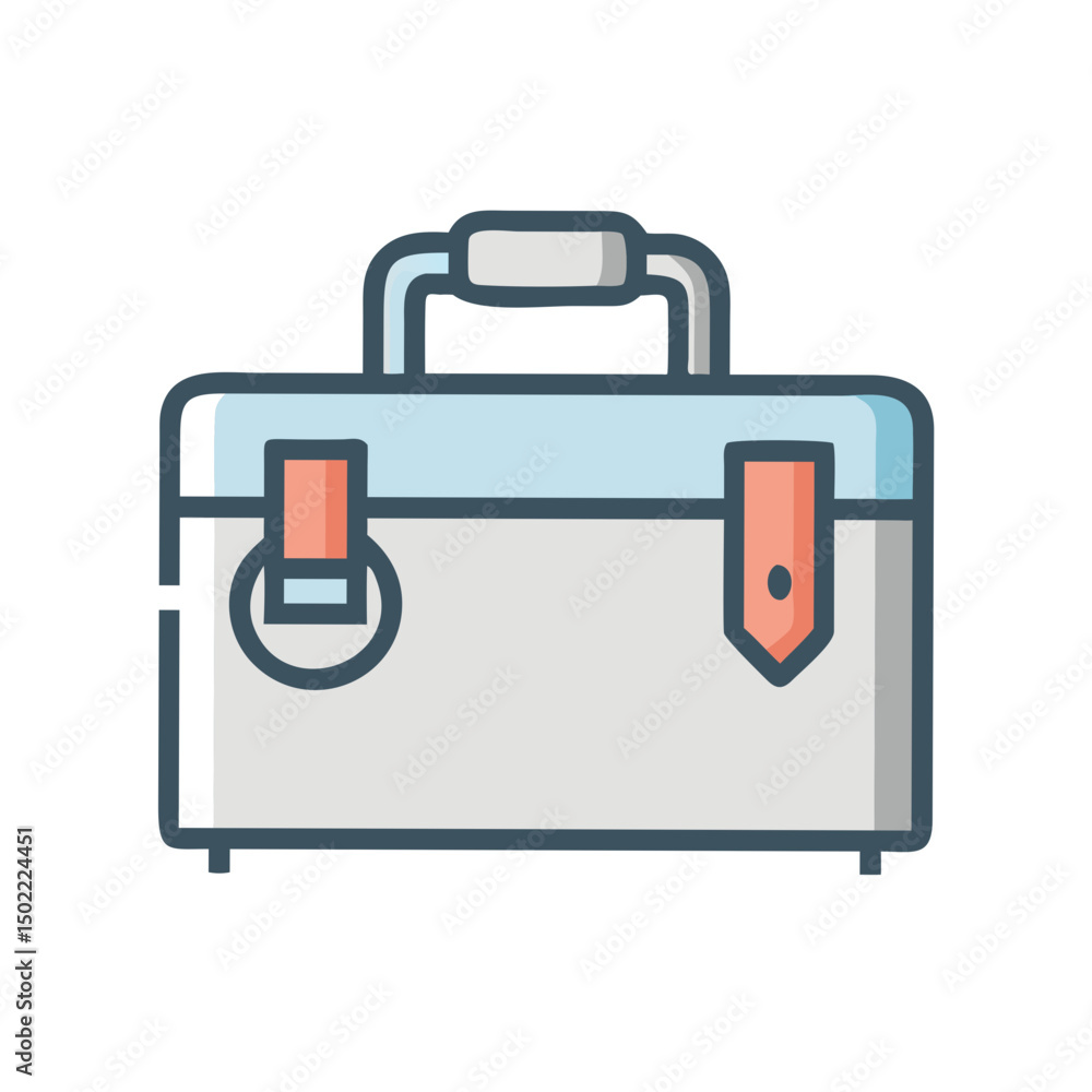 Obraz premium toolbox icon vector .white background