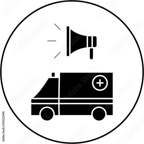 ambulance speaker icon design