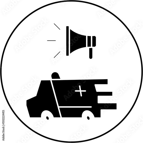 ambulance speaker icon design
